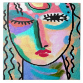 抽象芸術のポートレートの疑い タイル (正面)