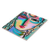 抽象芸術のポートレートの疑い タイル (側面)