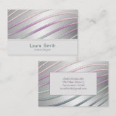 抽象芸術のモダングラデーション線 名刺 (正面/裏面)