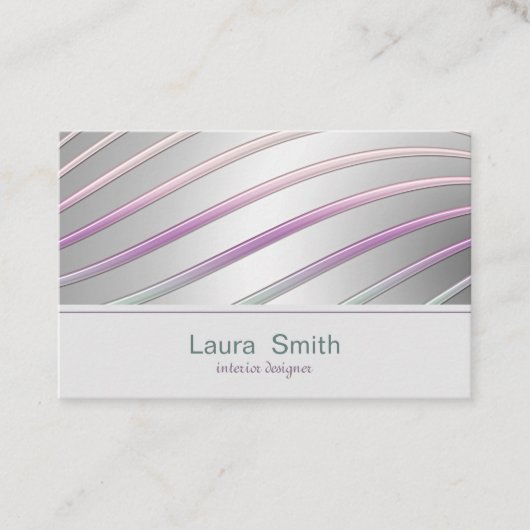 抽象芸術のモダングラデーション線 名刺 (正面)