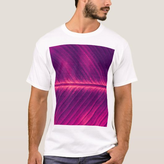 抽象芸術のヤシの葉：トーン付き静脈 Tシャツ (正面)