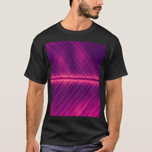 抽象芸術のヤシの葉:トーン付き静脈 Tシャツ (正面)