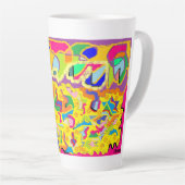 抽象芸術のヨセフ数々の色のコートのような! カフェラテマグ (右アングル)