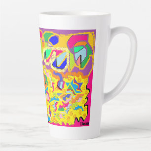 抽象芸術のヨセフ数々の色のコートのような! カフェラテマグ