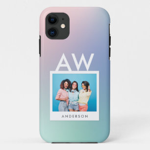 抽象芸術のレインボーグラ最高のデーションフレンズ写真 iPhone 11 ケース