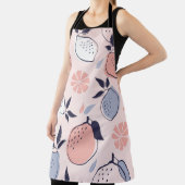 抽象芸術のレモンとオレンジの柑橘系の模様 エプロン (インサイチュ)