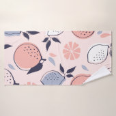 抽象芸術のレモンとオレンジの柑橘系の模様 バスタオル (バスタオル)