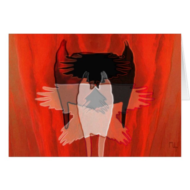 抽象芸術のワタリガラス (正面横)