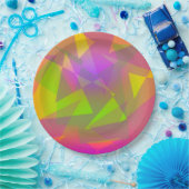 抽象芸術の三角形と長方形 ペーパープレート (パーティー)