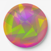 抽象芸術の三角形と長方形 ペーパープレート (正面)