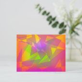 抽象芸術の三角形と長方形 ポストカード (スタンド正面)
