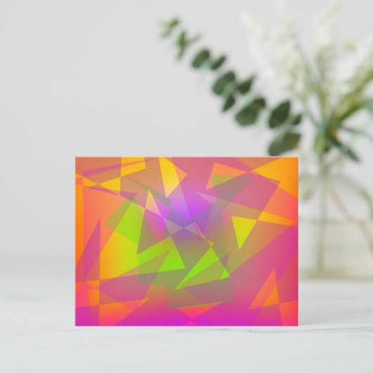 抽象芸術の三角形と長方形 ポストカード (スタンド正面)