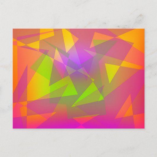抽象芸術の三角形と長方形 ポストカード (正面)