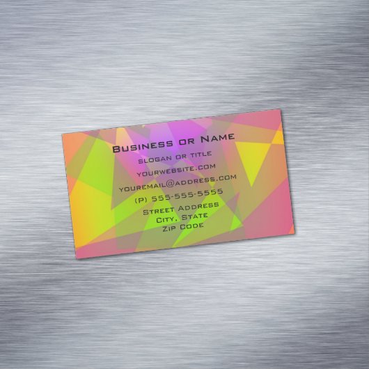 抽象芸術の三角形と長方形 マグネット名刺 (インサイチュ)