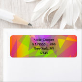 抽象芸術の三角形と長方形 ラベル (インサイチュ)