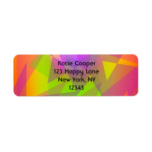 抽象芸術の三角形と長方形 ラベル (正面)