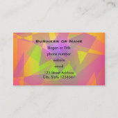 抽象芸術の三角形と長方形 名刺 (裏面)