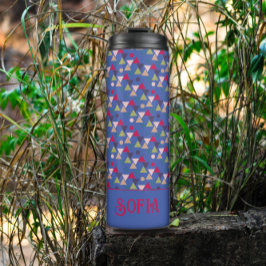 抽象芸術の三角形のパターン名（青） タンブラー