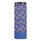 抽象芸術の三角形のパターン名(青) タンブラー (裏面)