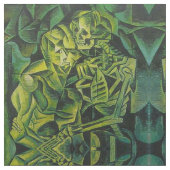 抽象芸術の人とスケルトンの幾何学芸術 ファブリック (クローズアップ)