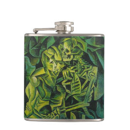 抽象芸術の人とスケルトンの幾何学芸術 フラスク