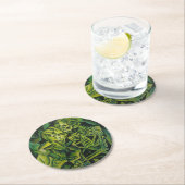 抽象芸術の人とスケルトンの幾何学芸術 ラウンドペーパーコースター (インサイチュ)