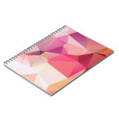 抽象芸術の低ポリゴン背景、ジオメトリ三角形、m ノートブック (左側)