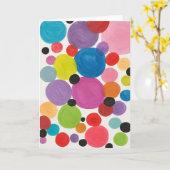 抽象芸術の円のあいさつ カード (黄色い花)