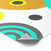 抽象芸術の円 ポスター (角)