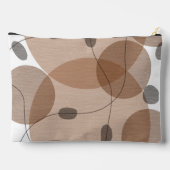 抽象芸術の円（茶、タン、グレー） アクセサリーポーチ (裏面)