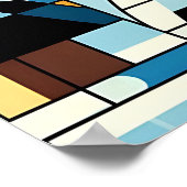 抽象芸術の冬ジオメトリ ポスター (角)