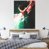 抽象芸術の動き – 油彩 キャンバスプリント (インサイチュ (寝室))