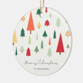 抽象芸術の北欧のクリスマスツリーパターン セラミックオーナメント (左)