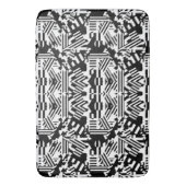 抽象芸術の反射:線、立方体、およびモノクロ バスマット (正面縦)