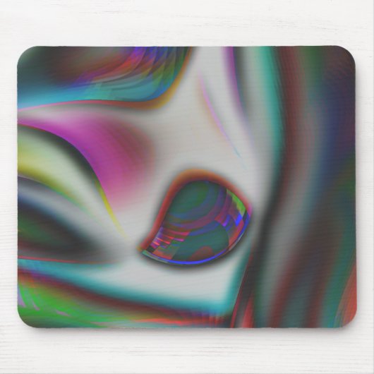 抽象芸術の口サイケデリックを柔らかくぼやけする マウスパッド (正面)
