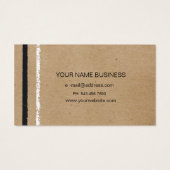 抽象芸術の名刺(茶色、白黒) (裏面)
