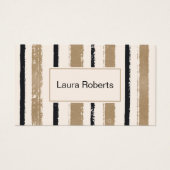 抽象芸術の名刺(茶色、白黒) (正面)