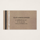 抽象芸術の名刺(茶色、白黒) (裏面)