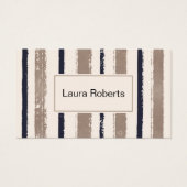 抽象芸術の名刺(茶色、白黒) (正面)