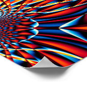 抽象芸術の四角形の背景。対称ラウンドデコラ ポスター (角)