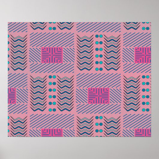 抽象芸術の図形線と図形 |ポスター ポスター (正面)