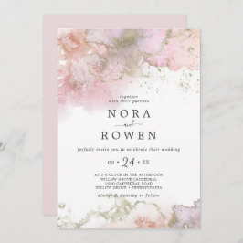 抽象芸術の夏の水カジュアル色結婚の 招待状