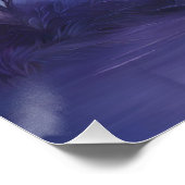 抽象芸術の夕日が冬の湖を越えて ポスター (コーナー)