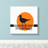 抽象芸術の夕日 キャンバスプリント (インサイチュ (ウッドフロア))