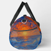 抽象芸術の夕日(海波) ダッフルバッグ (右)