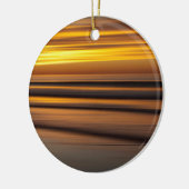 抽象芸術の夕暮れ時の海景 セラミックオーナメント (左)