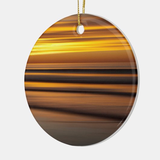 抽象芸術の夕暮れ時の海景 セラミックオーナメント (左)