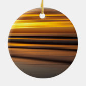 抽象芸術の夕暮れ時の海景 セラミックオーナメント (裏面)