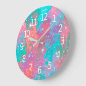 抽象芸術の外部空間アートワーク |壁時計 ラージ壁時計 (傾斜)