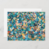 抽象芸術の多色のシャツとホームデコール シーズンポストカード (正面/裏面)